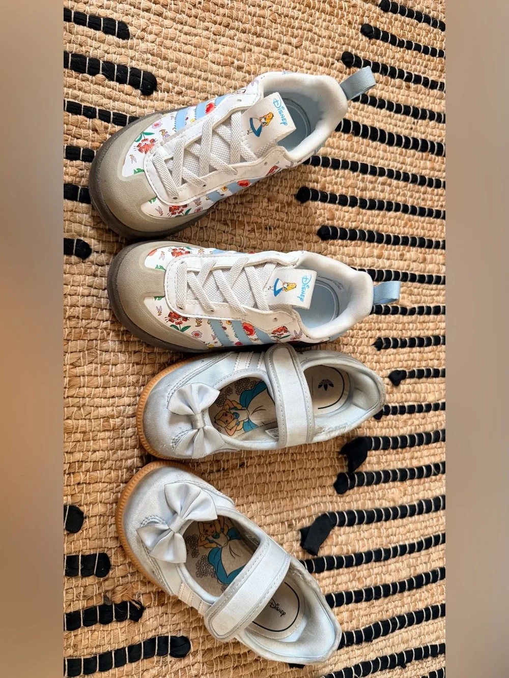 Disney Light Blue and White Kids Sneakers with Character Motif